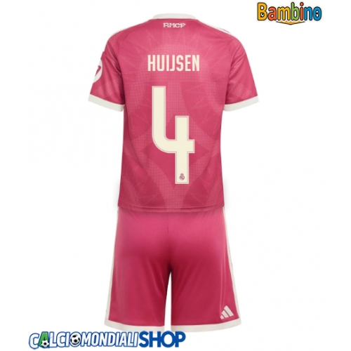Maglie da calcio Real Madrid Dean Huijsen #4 Terza Maglia Bambino 2026-27 Manica Corta + Pantaloni corti)